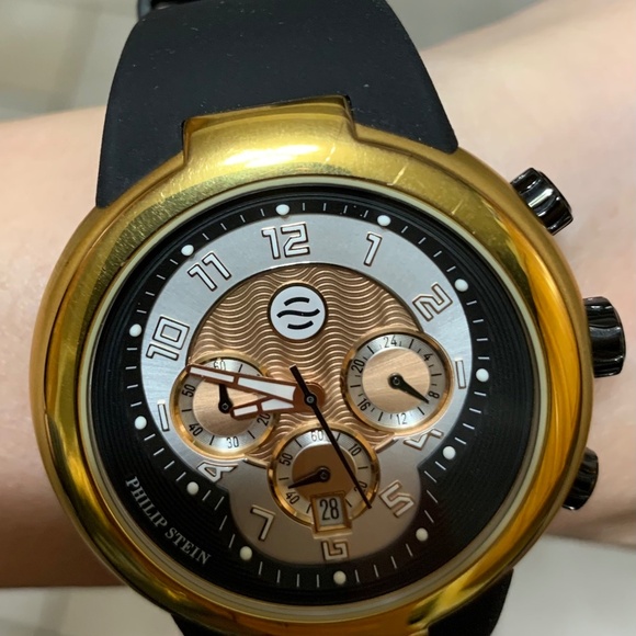 Philip Stein Active 45mm Chronograph Watch Rose Gold Plated - Picture 8 of 11